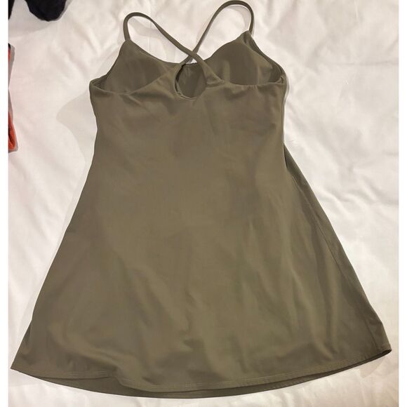 Halara Softlyzero Plush Backless Active Dress Easy Peezy Edition Sz M Grey Green - Picture 4 of 6